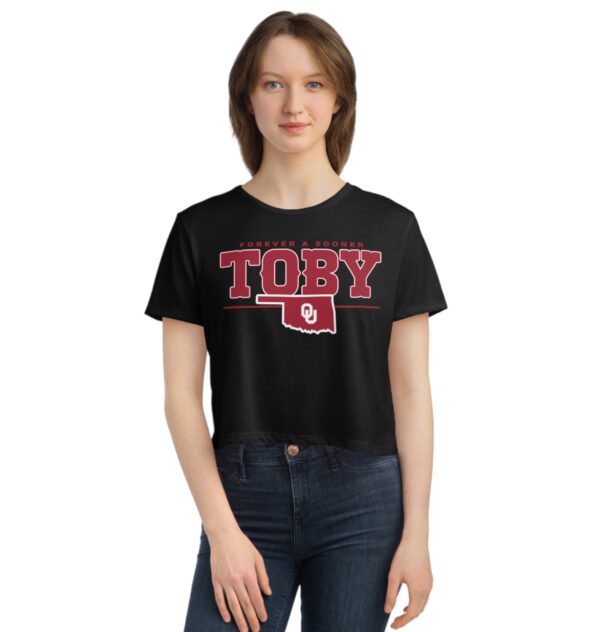 Forever A Sooner Toby Forever A Sooner Toby Women's Flowy Cropped Shirts