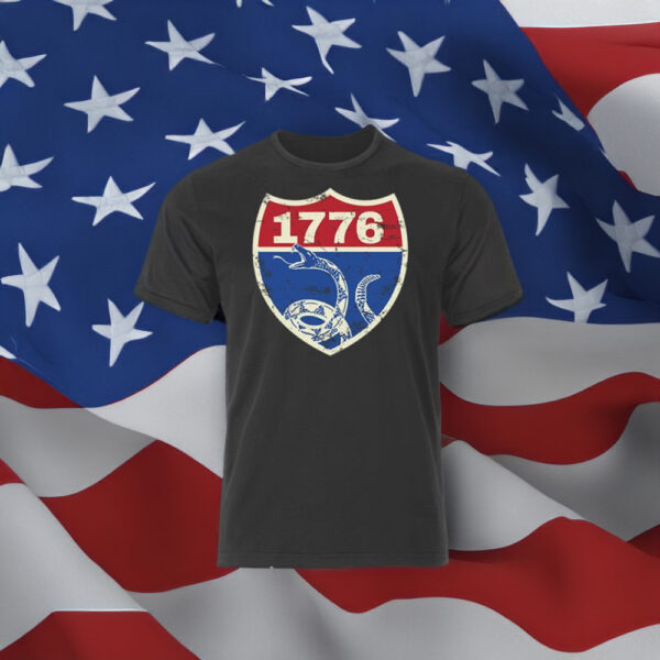 Support Infowars and Alex Jones with 1776 Road Sign T-Shirt