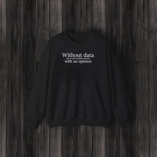 Grumpy Sociologist Without Data You’re Just Another Person With An Opinion T-Shirt