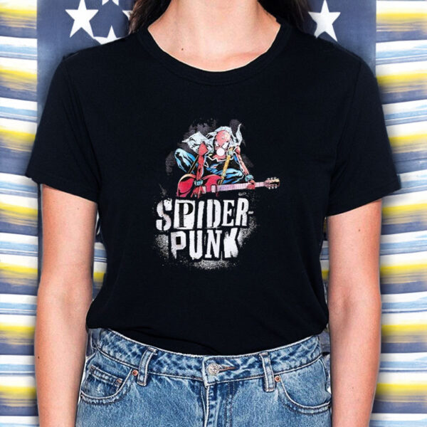 Spider Punk Web-slinging Rockstar T-Shirt5