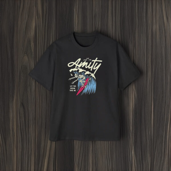 The Amity Affliction Surfing Skeleton Black T-Shirt2