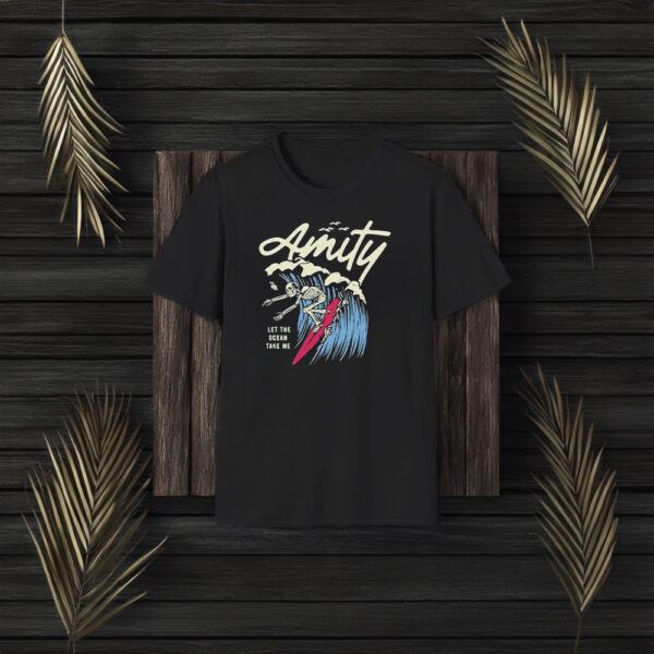 The Amity Affliction Surfing Skeleton Black T-Shirt3