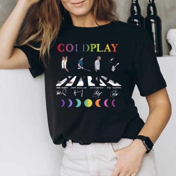 Coldplay Band Abbey Road Signature T-Shirt1