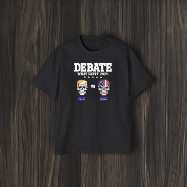 Debate Watch Party Trump Biden Skull 2024 Team 47 T-Shirt1