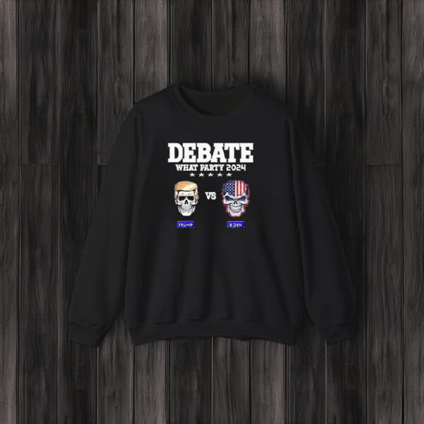 Debate Watch Party Trump Biden Skull 2024 Team 47 T-Shirt3