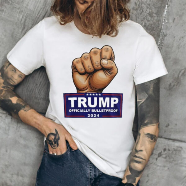 Donald Trump Assassination 2024 Maga Bulletproof Trump Fight Hand Make America Great Again T-Shirt1