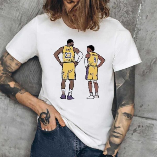 Lebron And Bronny James Los Angeles Lakers T-Shirt2