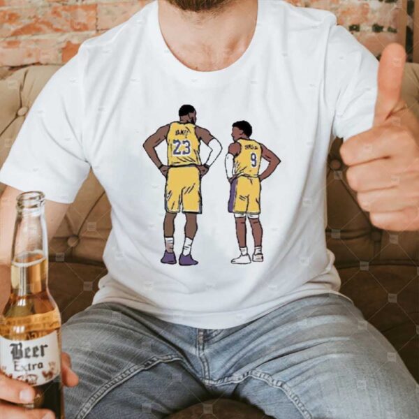 Lebron And Bronny James Los Angeles Lakers T-Shirt3