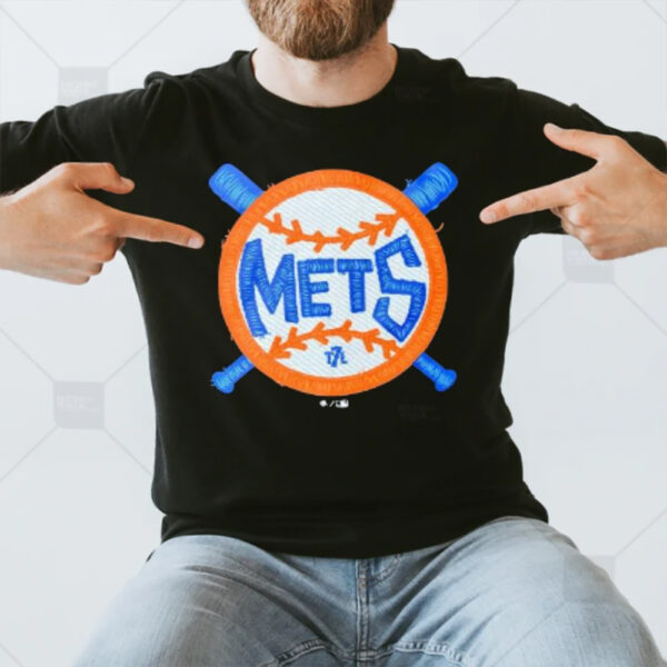 Mets Patch Baseball Embroidery Motifs Logo 2024 T-Shirt