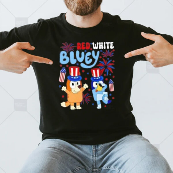 Red White Bluey 4th Of July T-Shirt