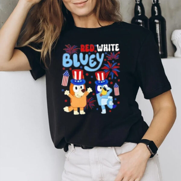 Red White Bluey 4th Of July T-Shirt1