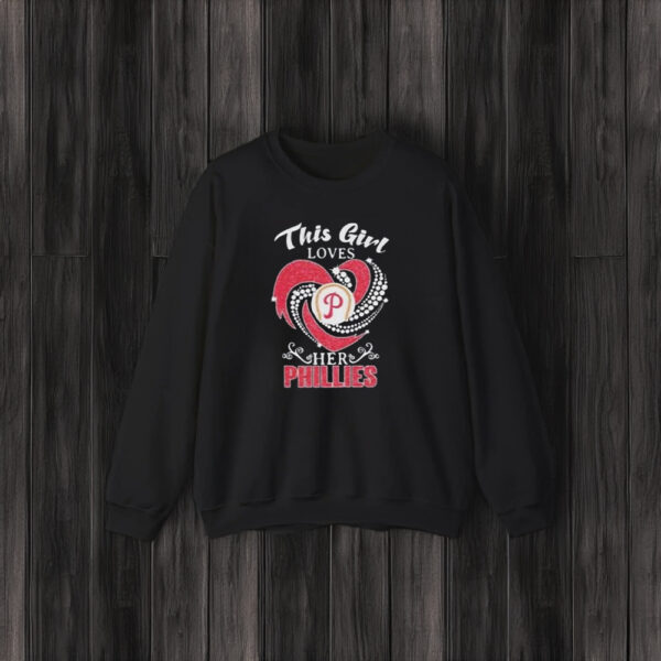 This Girl Loves Her Philadelphia Phillies Diamonds Logo T-Shirt3