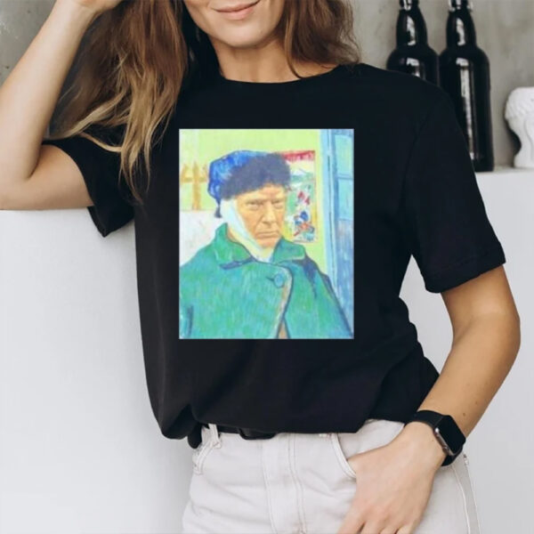 Trump Shot Painting Style Van Gogh T-Shirt1