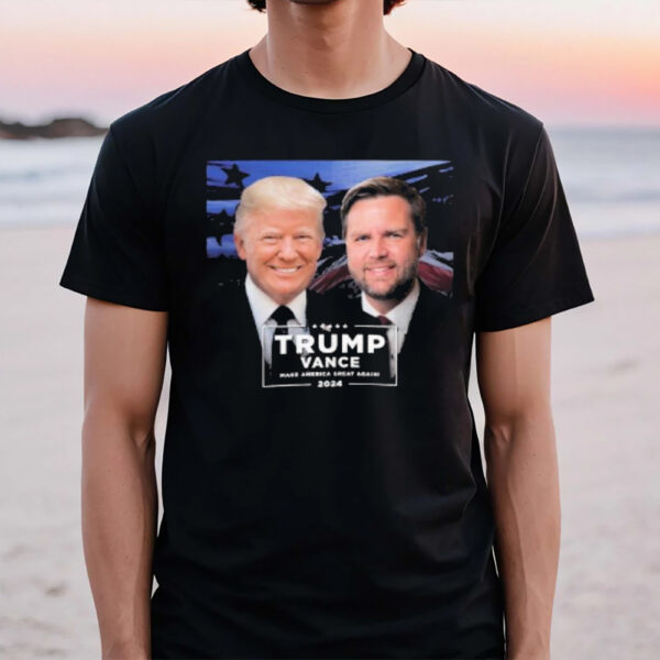 Trump Vance Make America Great Again 2024 America Flag T-Shirt1