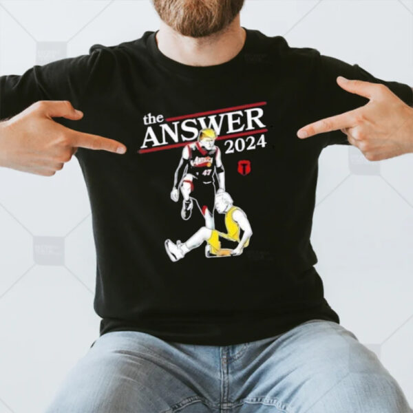 Trumplatinos Trump And Biden The Answer 2024 T-Shirt