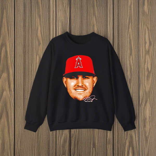 Los Angeles Angels Mike Trout 27 Big Head Signature T-shirts