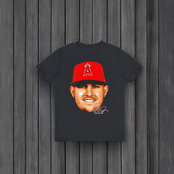 Los Angeles Angels Mike Trout 27 Big Head Signature T-shirts