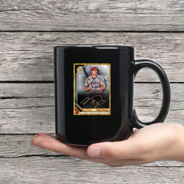 Mike Trout Los Angeles Angels Museum Collection Framed Signature Mug Coffee