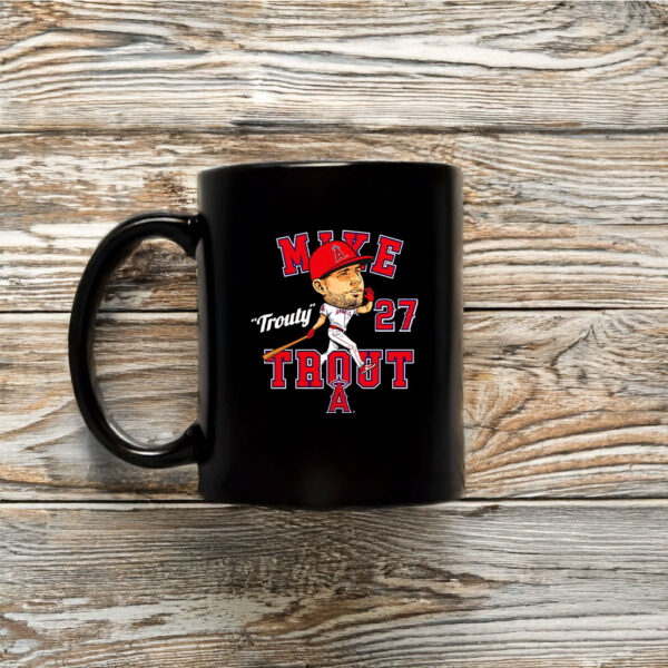 Mike Trout Los Angeles Angels Trout 27 hometown caricature Mug Coffee