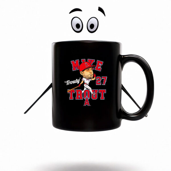 Mike Trout Los Angeles Angels Trout 27 hometown caricature Mug Coffee