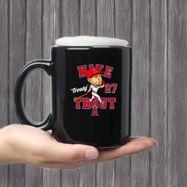 Mike Trout Los Angeles Angels Trout 27 hometown caricature Mug Coffee