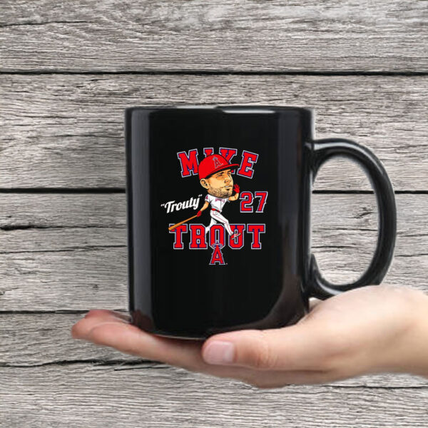 Mike Trout Los Angeles Angels Trout 27 hometown caricature Mug Coffee